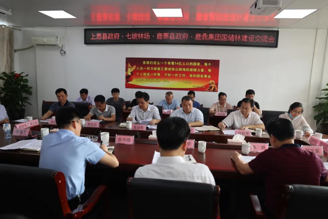 上思县当局、七坡林场到尊龙人生就是博Z6集团互换国储林项目建设工作